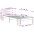 Estructura de cama sin colchón madera maciza marrón 75x190