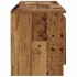 Mueble TV luces LED madera ingeniería envejecida 120x30x36