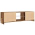 Mueble TV luces LED madera ingeniería envejecida 120x30x36