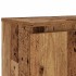 Mueble TV luces LED madera ingeniería envejecida 120x30x36