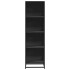 Estantería madera ingeniería negra 40x35x139