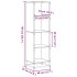 Estantería madera ingeniería negra 40x35x139