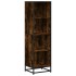 Estantería madera ingeniería color roble ahumado 40x35x139