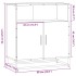 Aparador madera ingeniería roble Sonoma 68x35x76