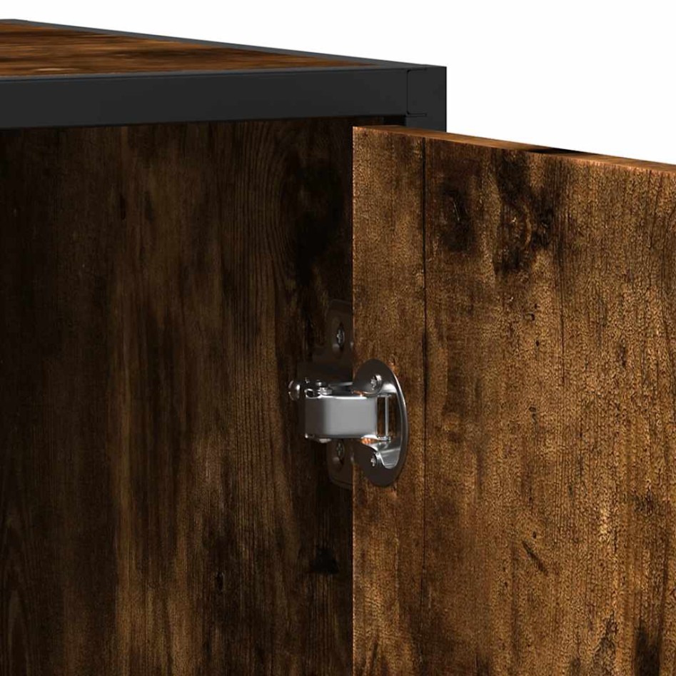 Aparador madera de ingeniería roble ahumado 92x35x76