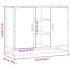 Aparador madera de ingeniería roble ahumado 92x35x76
