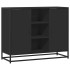 Aparador de madera de ingeniería negro 92x35x76