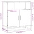 Aparador madera ingeniería gris sonoma 68x35x76