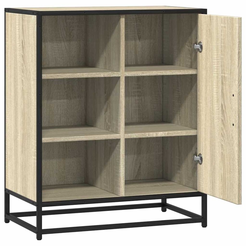 Aparador de madera contrachapada roble sonoma 62x35x76