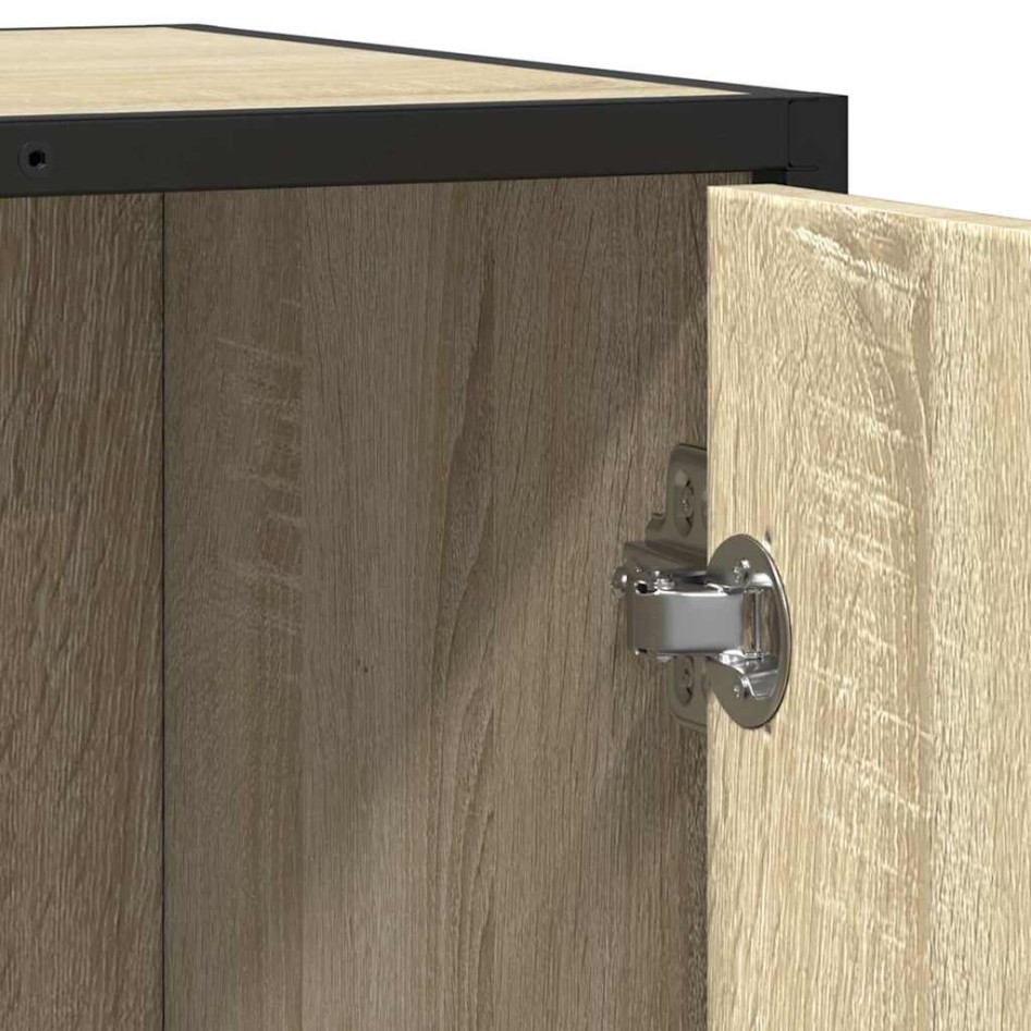 Aparador de madera contrachapada roble sonoma 62x35x76