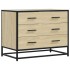 Cajonera de madera contrachapada color roble sonoma 70x41x56