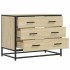 Cajonera de madera contrachapada color roble sonoma 70x41x56