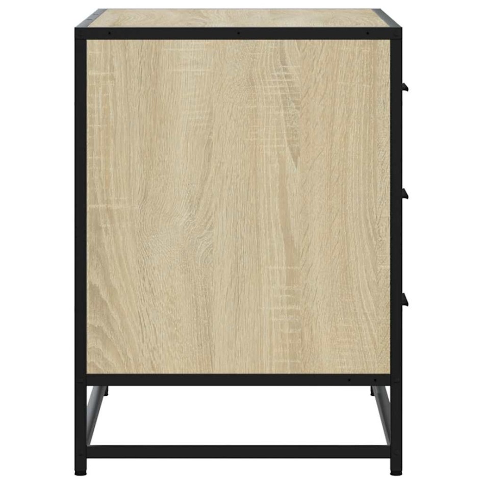 Cajonera de madera contrachapada color roble sonoma 70x41x56