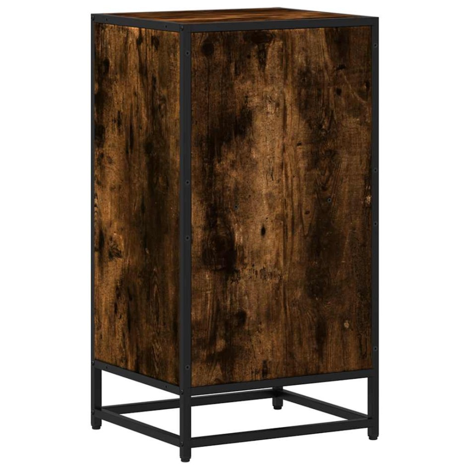 Estantería madera ingeniería color roble ahumado 40x35x76