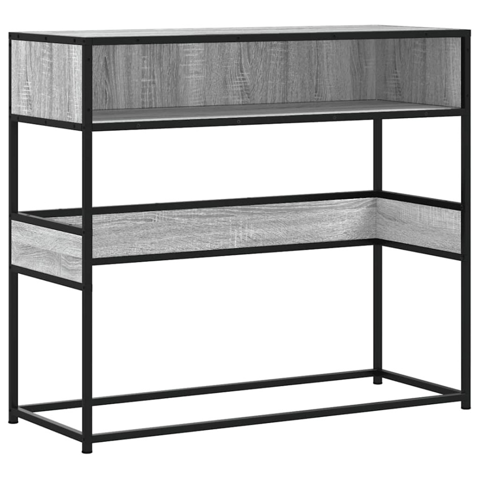 Mesa consola madera de ingeniería gris Sonoma 90x35x80