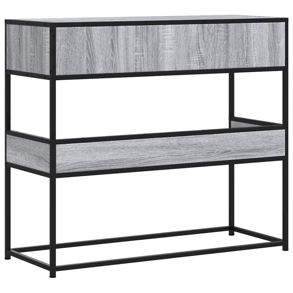 Mesa consola madera de ingeniería gris Sonoma 90x35x80