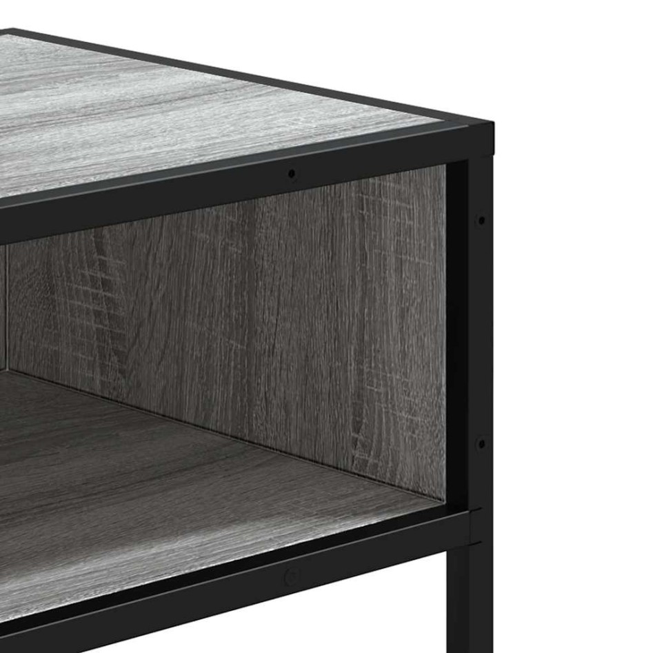Mesa consola madera de ingeniería gris Sonoma 90x35x80