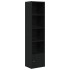 Estantería de madera de ingeniería roble negro 31x24x127