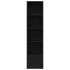 Estantería de madera de ingeniería roble negro 31x24x127