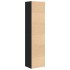 Estantería de madera de ingeniería roble negro 31x24x127