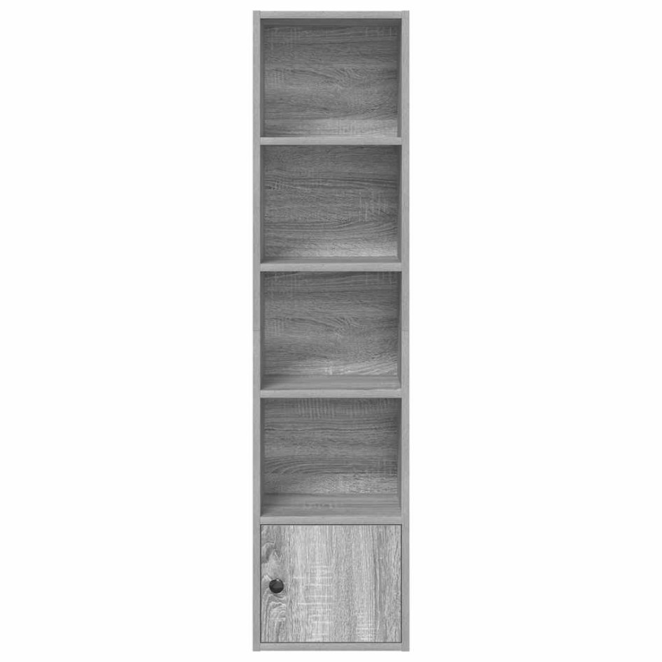 Estantería madera de ingeniería gris sonoma 31x24x127