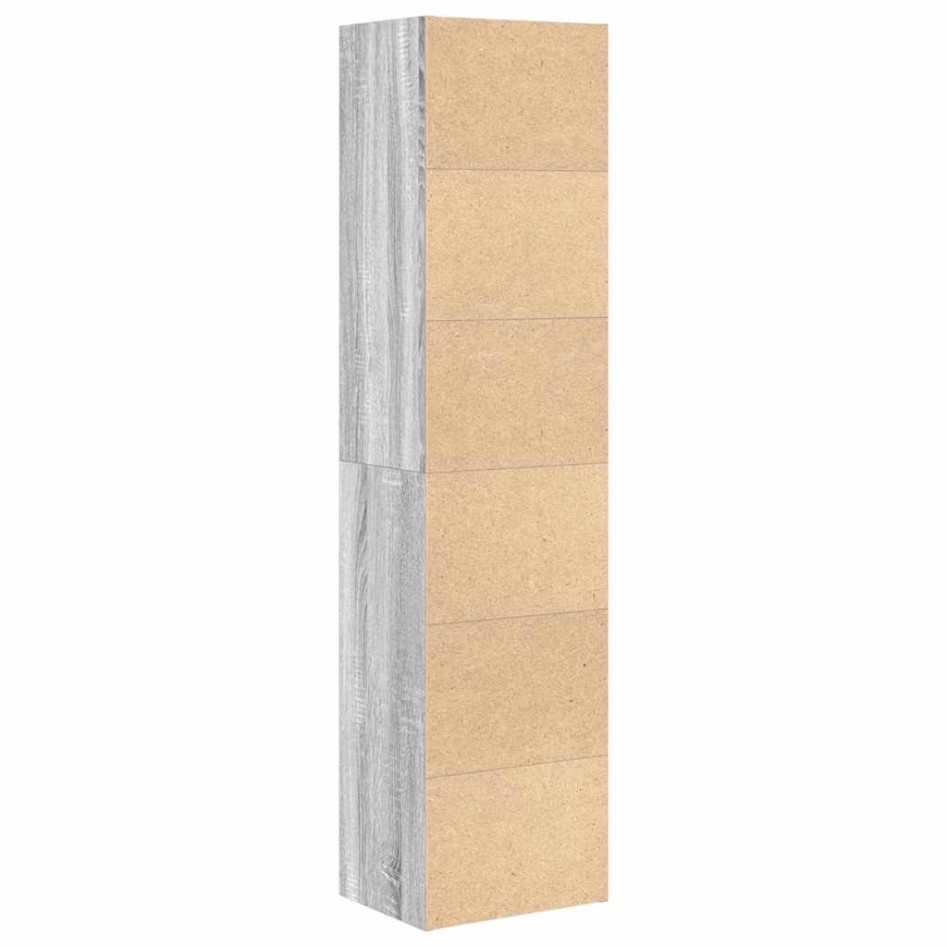 Estantería madera de ingeniería gris sonoma 31x24x127