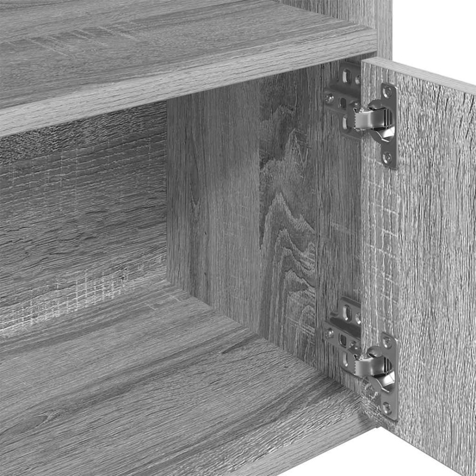 Estantería madera de ingeniería gris sonoma 31x24x127