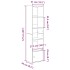 Estantería madera de ingeniería gris sonoma 31x24x127