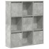 Estantería de madera de ingeniería gris hormigón 89x24x101,5