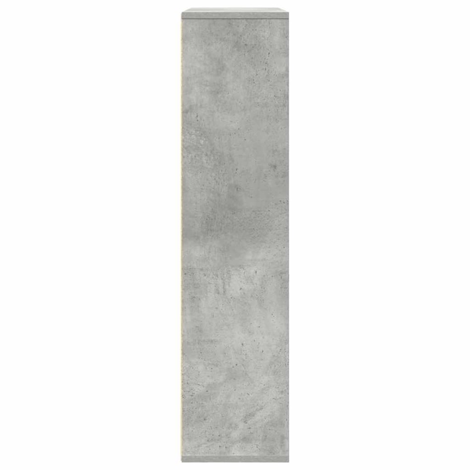 Estantería de madera de ingeniería gris hormigón 89x24x101,5