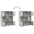 Estantería de madera de ingeniería gris hormigón 89x24x101,5