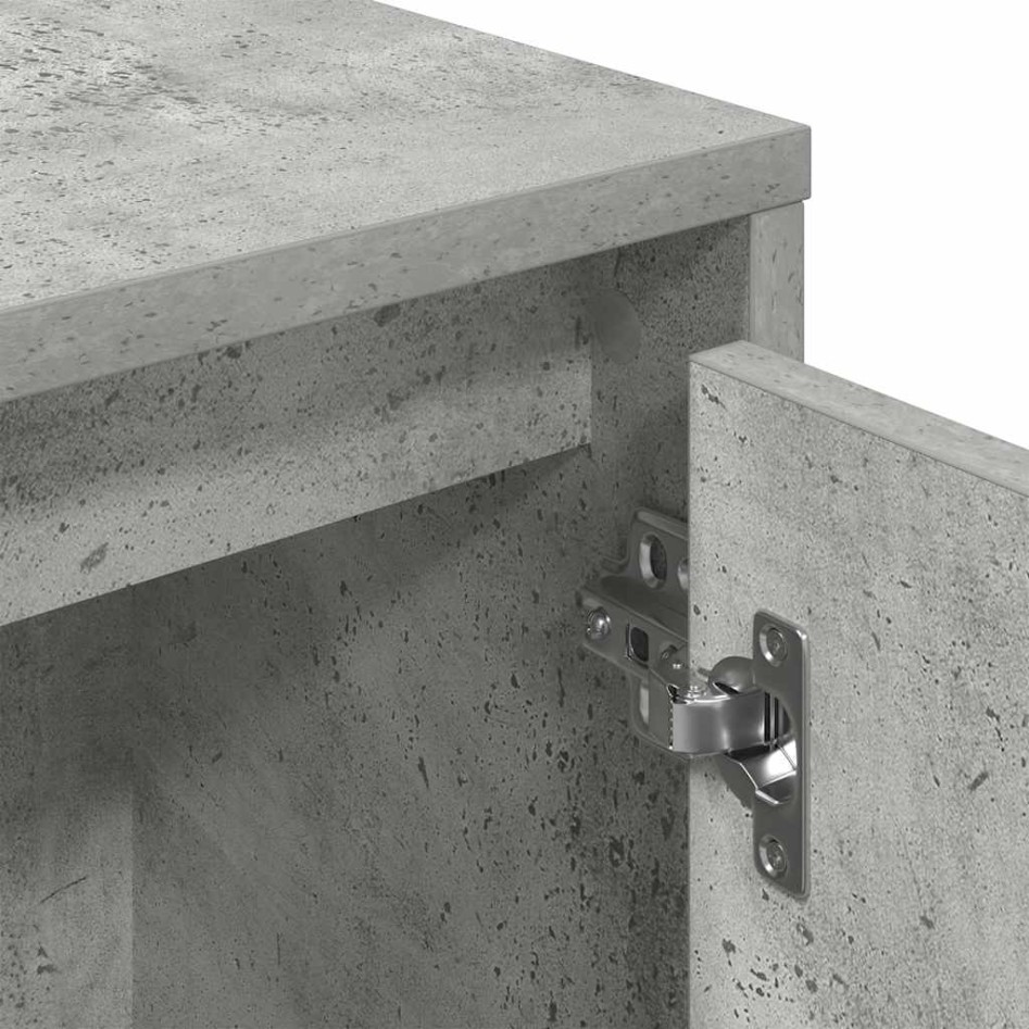 Estantería de madera de ingeniería gris hormigón 89x24x101,5