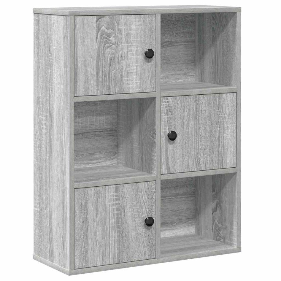 Estantería madera de ingeniería gris sonoma 60x24x76,5
