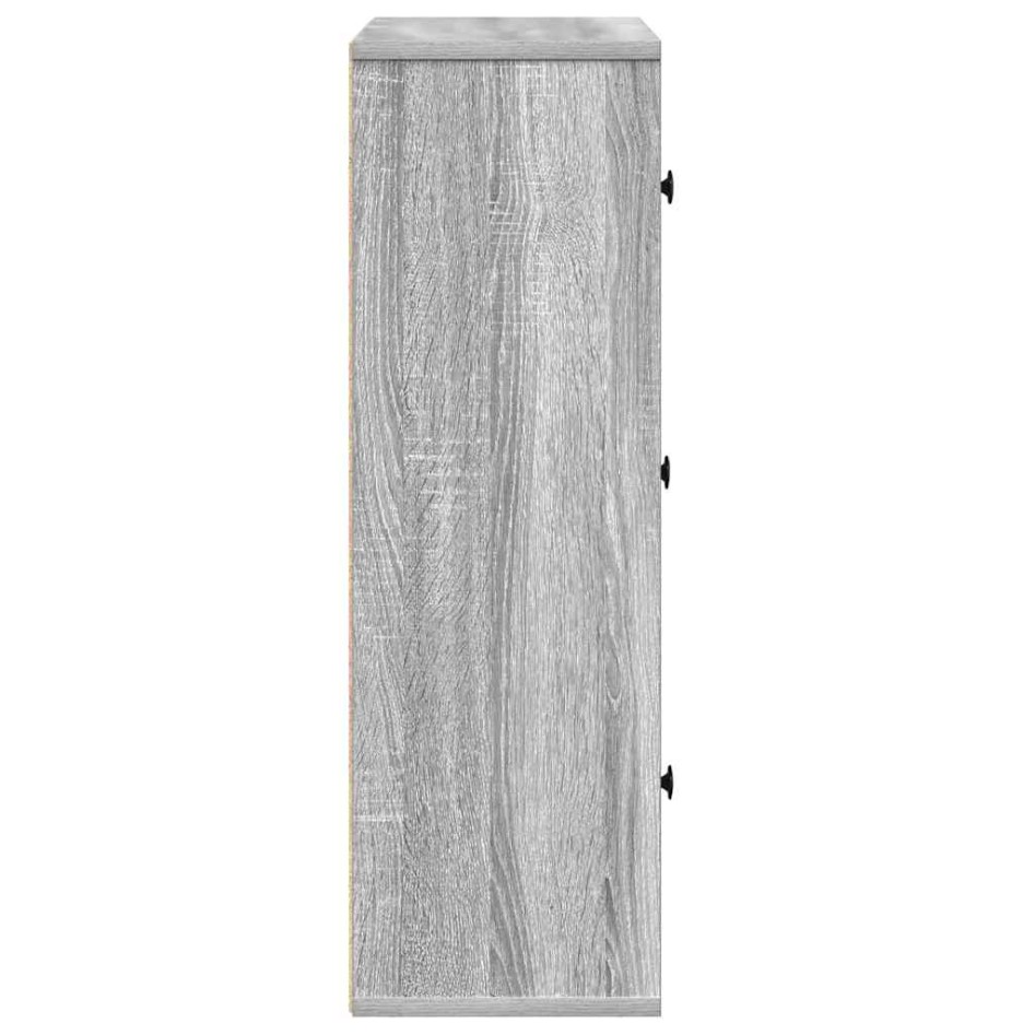 Estantería madera de ingeniería gris sonoma 60x24x76,5