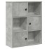 Estantería de madera de ingeniería gris hormigón 60x24x76,5