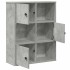 Estantería de madera de ingeniería gris hormigón 60x24x76,5
