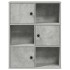 Estantería de madera de ingeniería gris hormigón 60x24x76,5