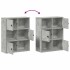 Estantería de madera de ingeniería gris hormigón 60x24x76,5