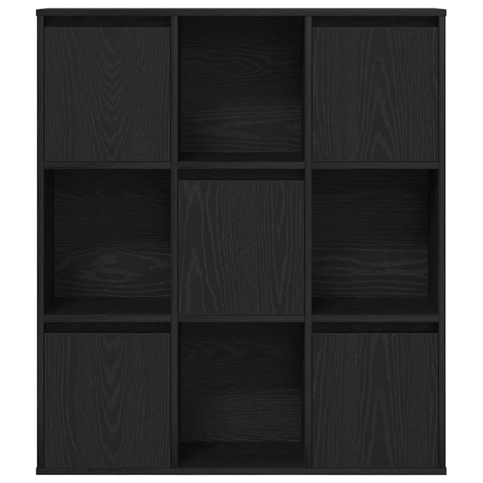 Estantería de madera de ingeniería roble negro 89x24x101,5