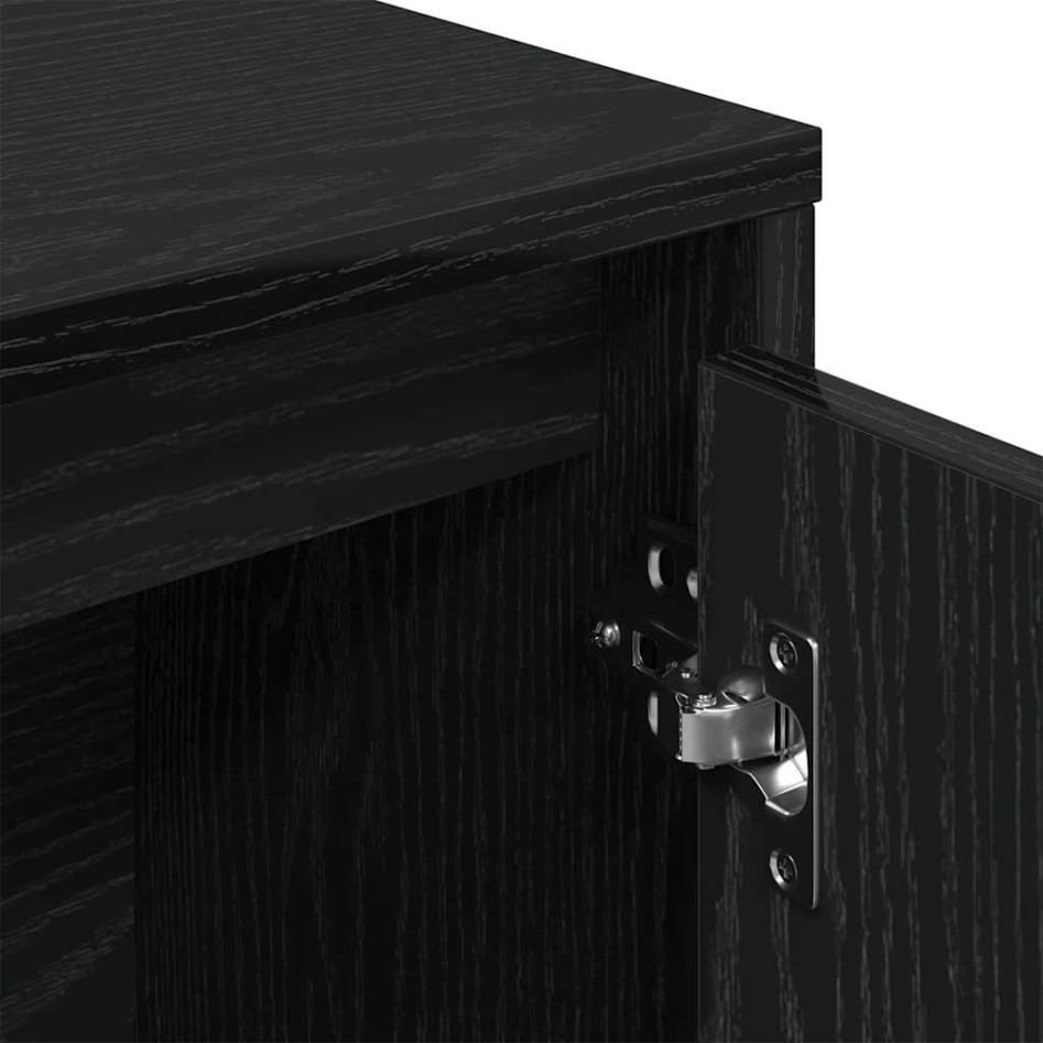 Estantería de madera de ingeniería roble negro 89x24x101,5