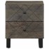 Mesita de noche de madera maciza de mango negra 40x33x46