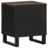 Mesita de noche de madera maciza de mango negra 40x33x46