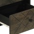 Mesita de noche de madera maciza de mango negra 40x33x46