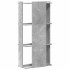 Librería de 3 niveles madera gris hormigón 60x30x120
