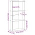Librería de 3 niveles madera gris hormigón 60x30x120