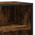 Aparador madera ingeniería y metal roble ahumado 68x35x76
