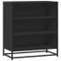 Aparador de madera de ingeniería y metal negro 68x35x76