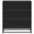 Aparador de madera de ingeniería y metal negro 68x35x76