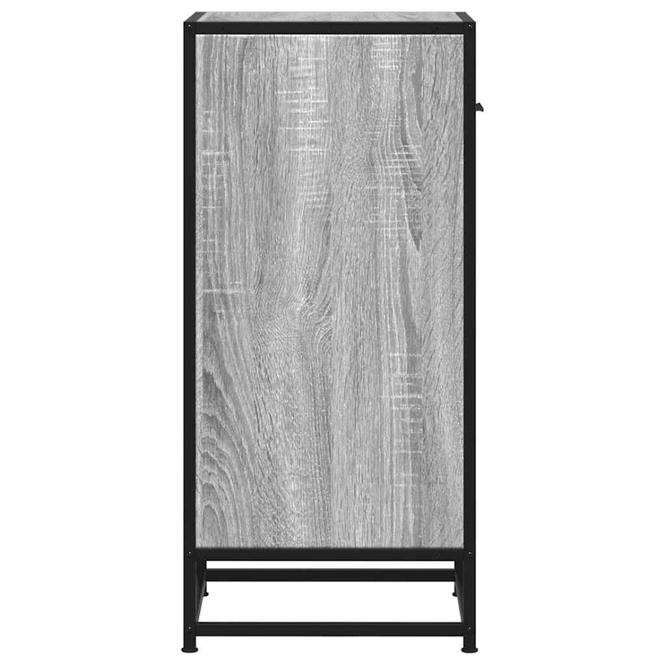 Aparador madera ingeniería y metal gris Sonoma 35,5x35x76
