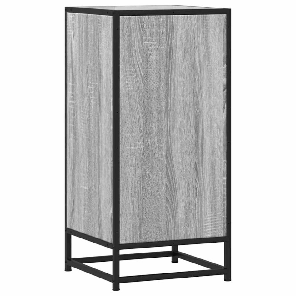 Aparador madera ingeniería y metal gris Sonoma 35,5x35x76